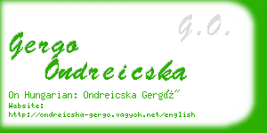 gergo ondreicska business card